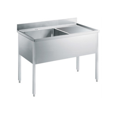 Zanussi rustfrit stålbord med vask i venstre side - 70 cm dyb - 120 cm bred