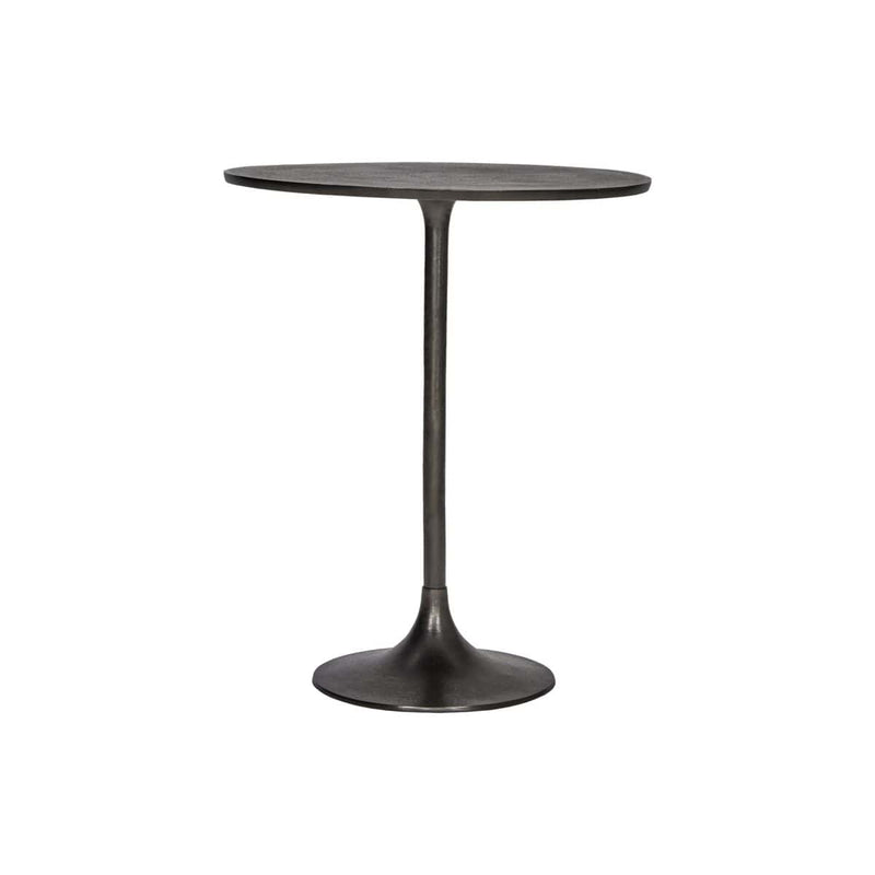 Cafébord Ø61 cm - HDPan, Aluminium - Sort - inde