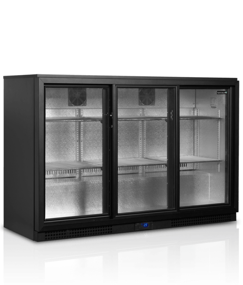 Backbar med skydedøre - Tefcold BA31S-3 - 288 liter - 44 DB - 1,74 kW/24 timer (90 cm høj)