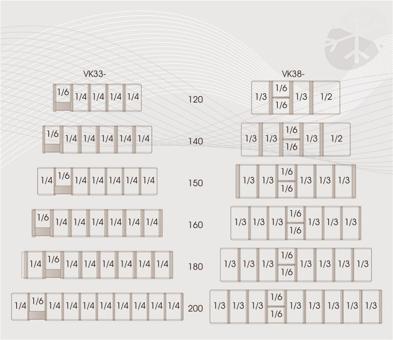 Tefcold VK38-200 - Køleopsats til 9 x GN 1/3 - 200 cm bred