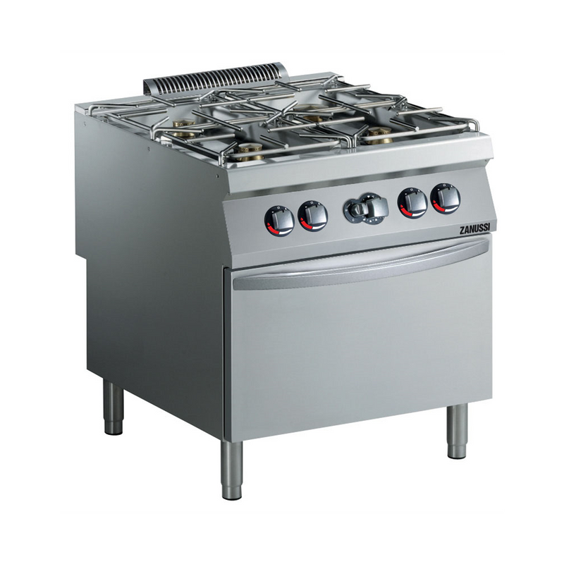 Zanussi EVO900 - Gas kogebord med ovn - 4 blus - 48,5 kW - 80 cm