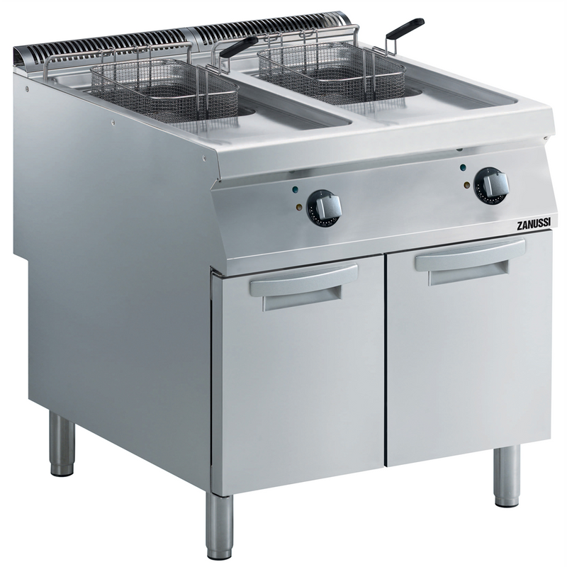 El gulvfriture - 2x15 liter - 20 kW - Zanussi EVO900 - 800 mm