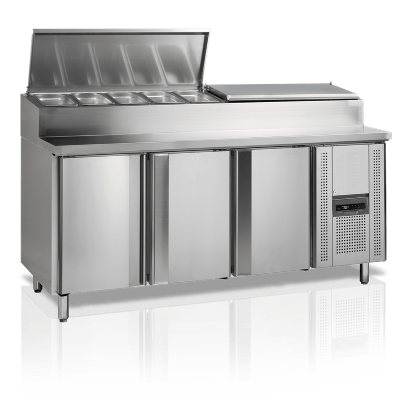 Sandwichbord med kantineholder - Tefcold SS7300 - 407 liter - 2,8 kw/24 timer - 179,5 cm bred